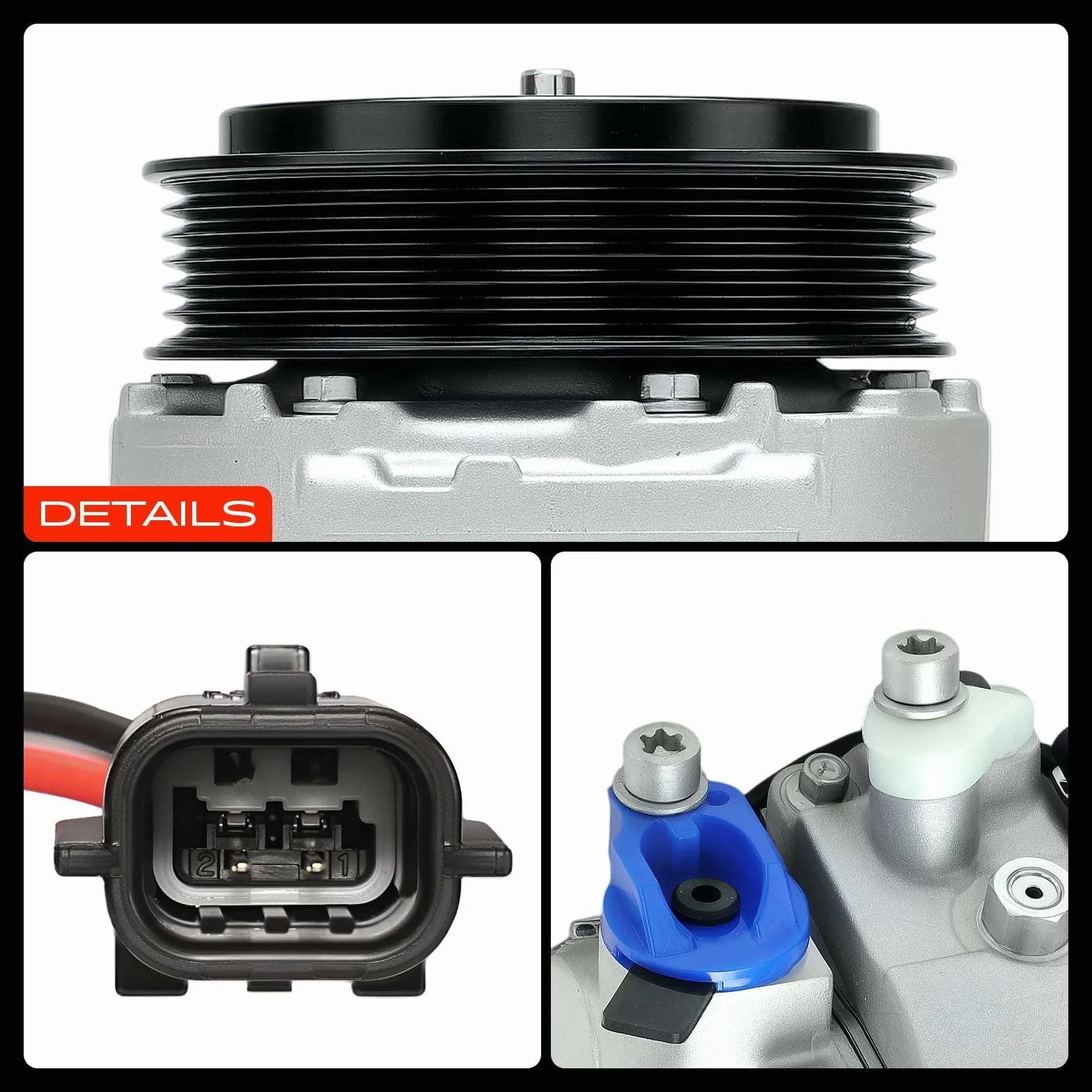 Frankberg Compressore Aria Condizionata Compatibile Classe E W210 W211 W212 SLK R170 Classe C W203 CLK C208 C209 CLS C218 C219