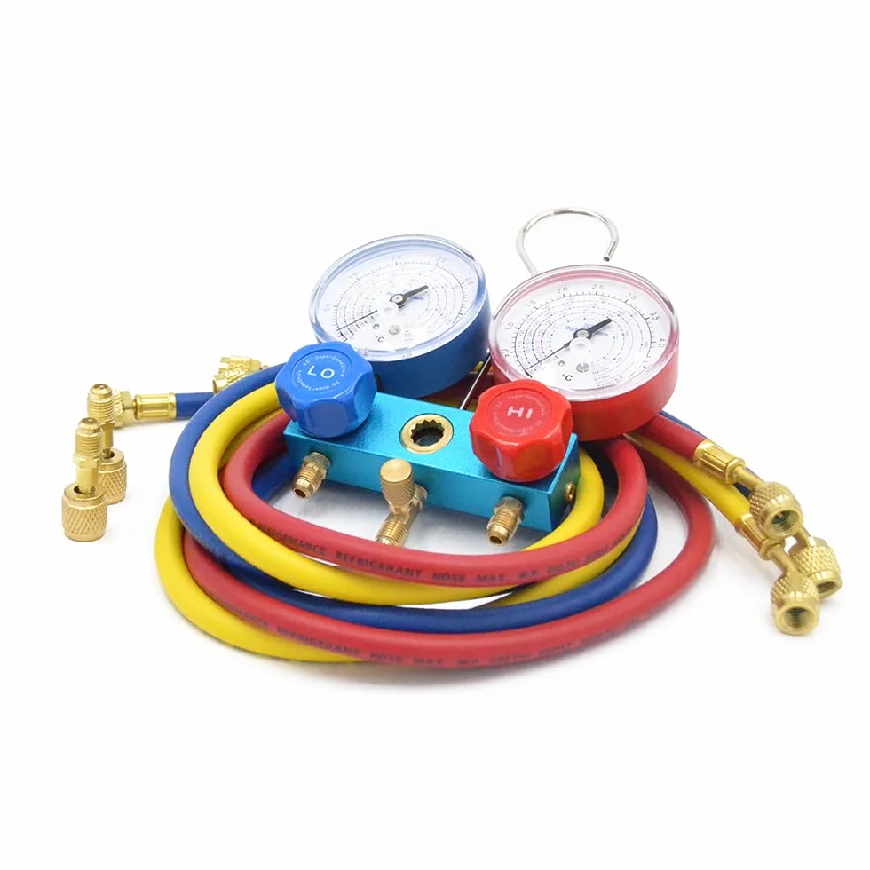 Kit Vuoto Climatizzazione 42 L/min per R32, Set Manometri, Cartellatrice Professionale a Frizione e Chiave Dinamometrica
