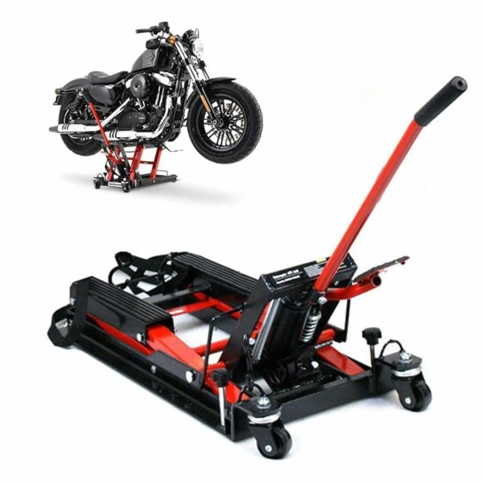 Sollevatore idraulico per moto 680 kg carico staffa regolabile 115-365 mm