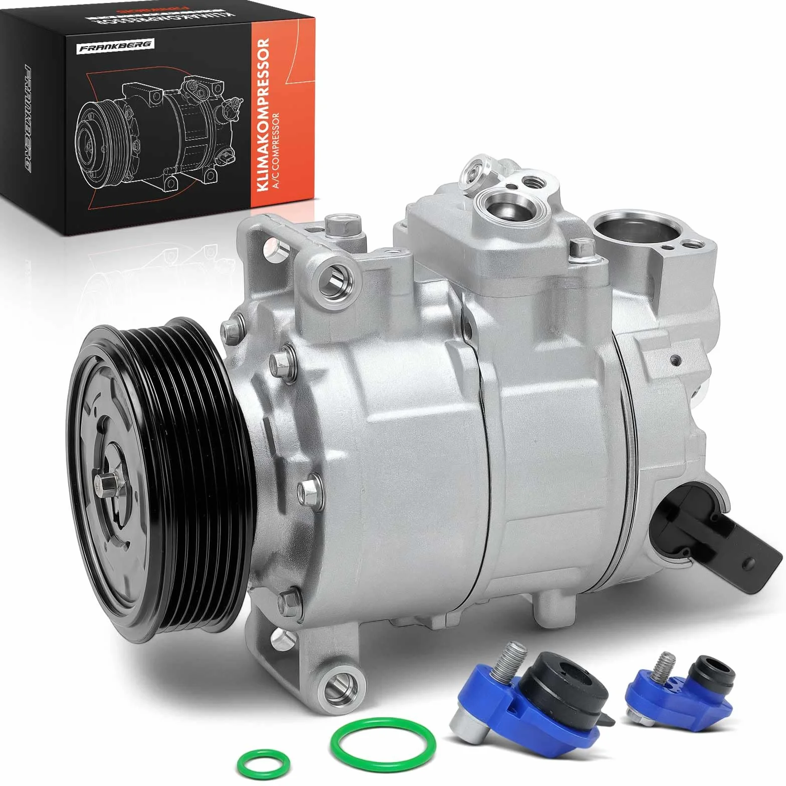 Frankberg Compressore dell'aria condizionata Compatibile A4 8EC B7 8K2 B8 8KH B8 8ED B7 8K5 B8 8H7 8HE Exeo 3R2 3R5 A6 4F2 C6 4F5 C6 A5 8T3 8F7 4F0260805AA con olio preconfezionato