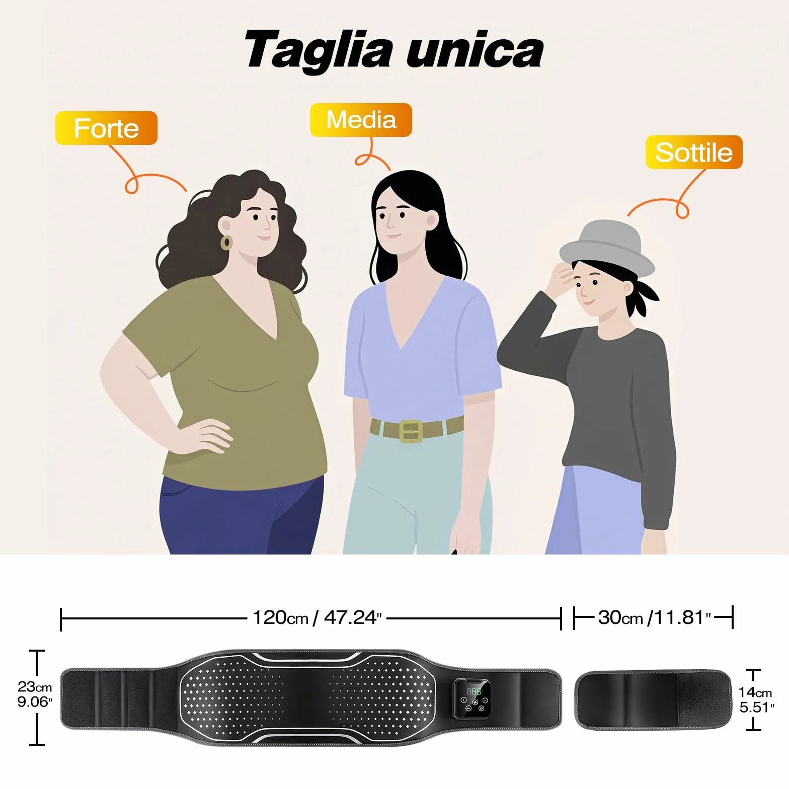 Cintura Massaggiante Lombare Senza Fili con Calore – Cuscino Termico Elettrico con 3 Modalità di Massaggio ad Aria e 4 Livelli Temperatura per Alleviare il Mal di Schiena e la Sciatica